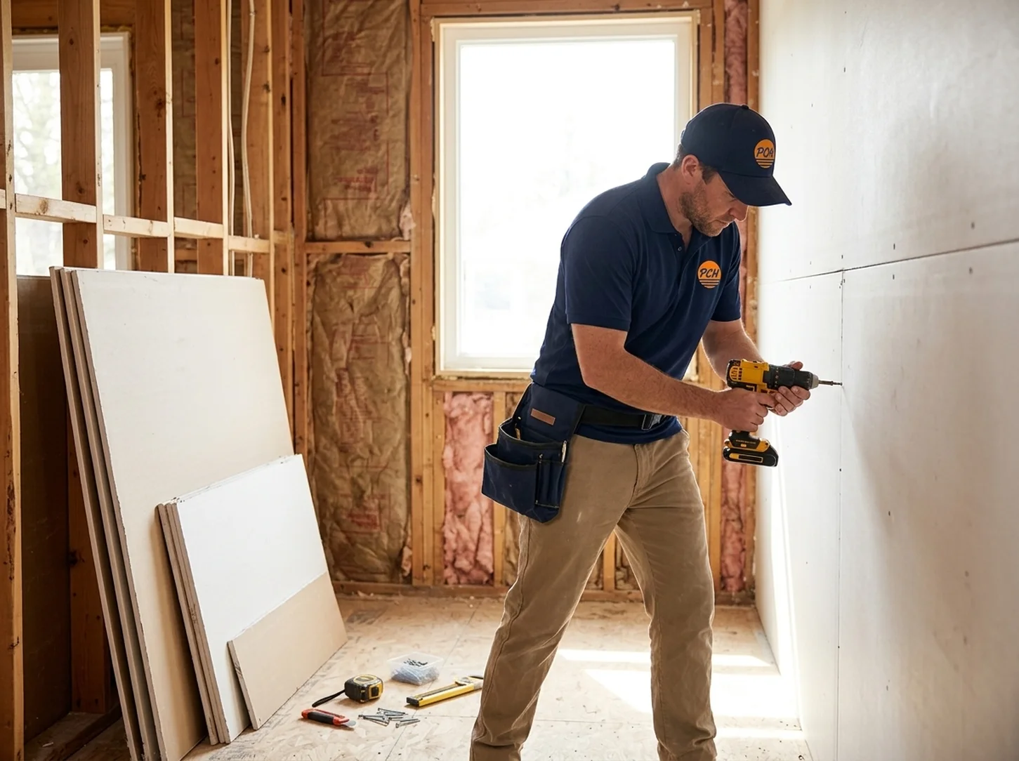 PCH Restoration Team performing licensed reconstruction and build-back work after water damage in an Irvine home